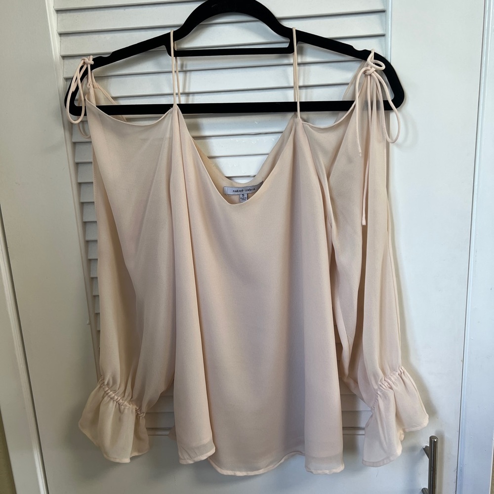 Naked Zebra - blush long sleeve top